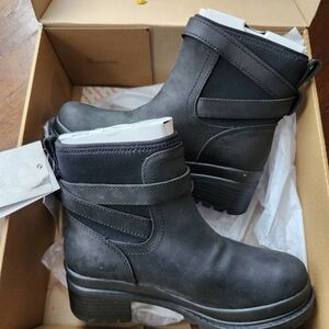 Muck Boots Liberty Ankle Boots Black Leather Women's Size 5